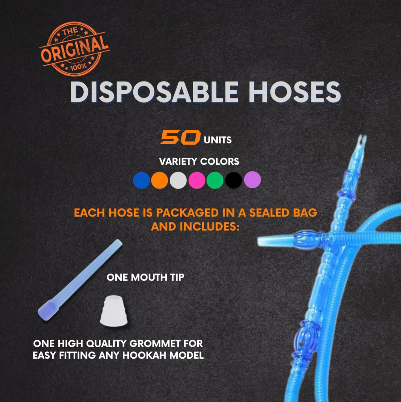 Disposable Plastic Hookah Hoses | Value Pack