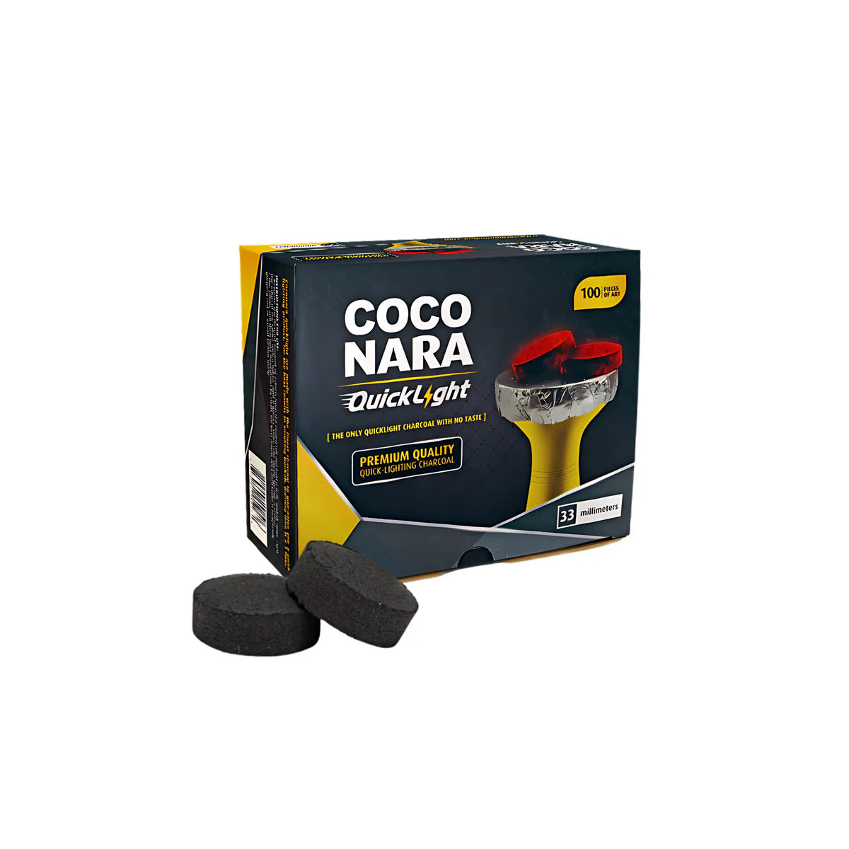Coconara Quick Light Coals | 33mm 100ct