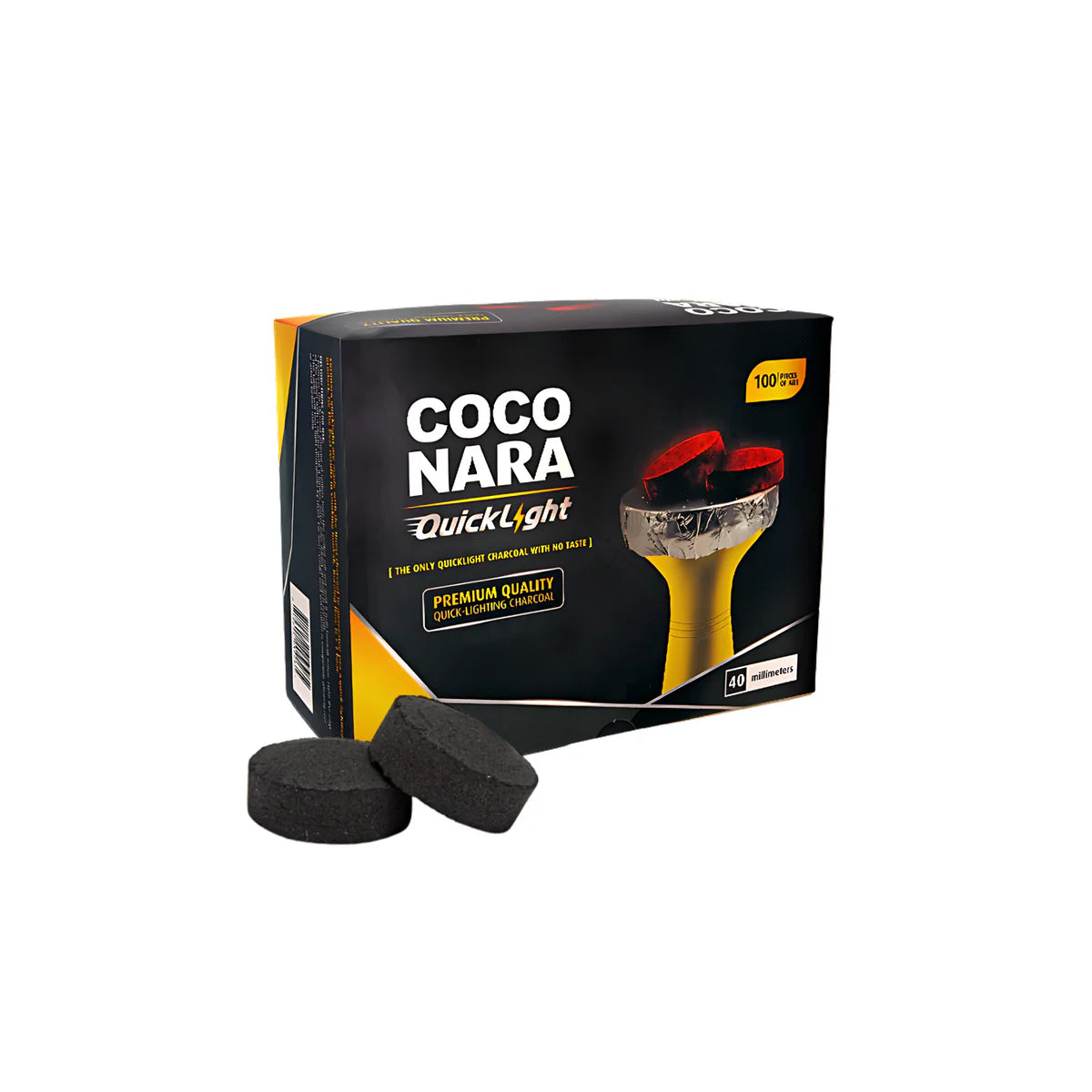 Coconara Quick Light Coal | 40mm 100ct